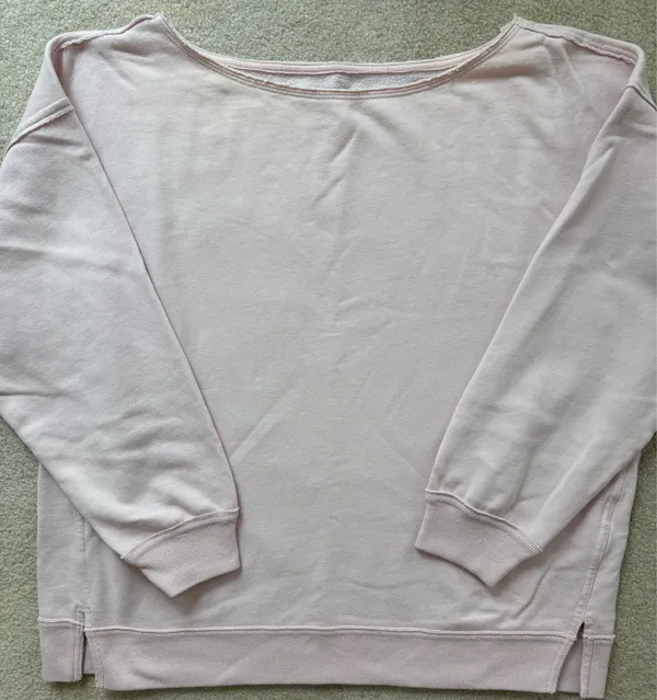 Hollister Off-The-Shoulder Sweatshirt Light Pink Oversized - Image 2