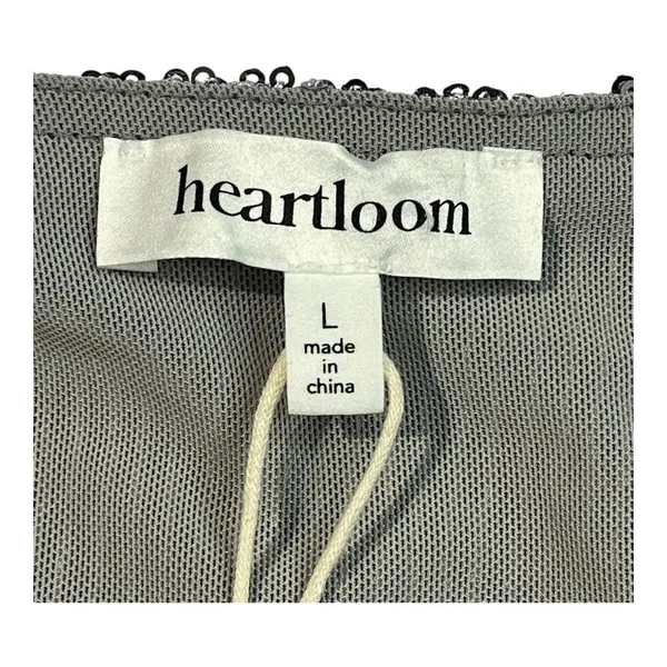 Heartloom‎ Sequin Mini Dress Women Large Silver Wrap V-Neck Cap Sleeve Party New - Image 6