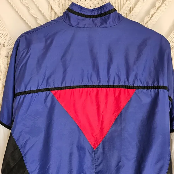 Nike‎ Vintage 90s Style Colorblock Windbreaker Jacket Red Blue Purple Womens L - Image 8