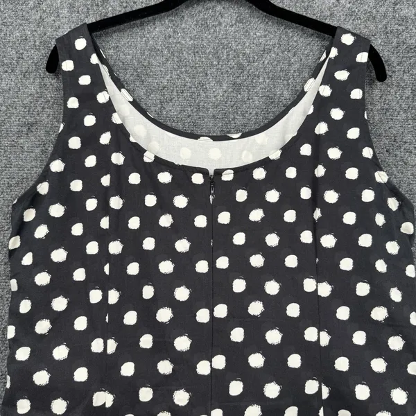 American Living Polka Dot Sleeveless FIt and Flare Midi Dress Scoop Neck Large - Image 4
