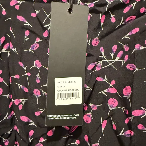 NEON BLONDE Black and Pink Mini Dress - Image 5