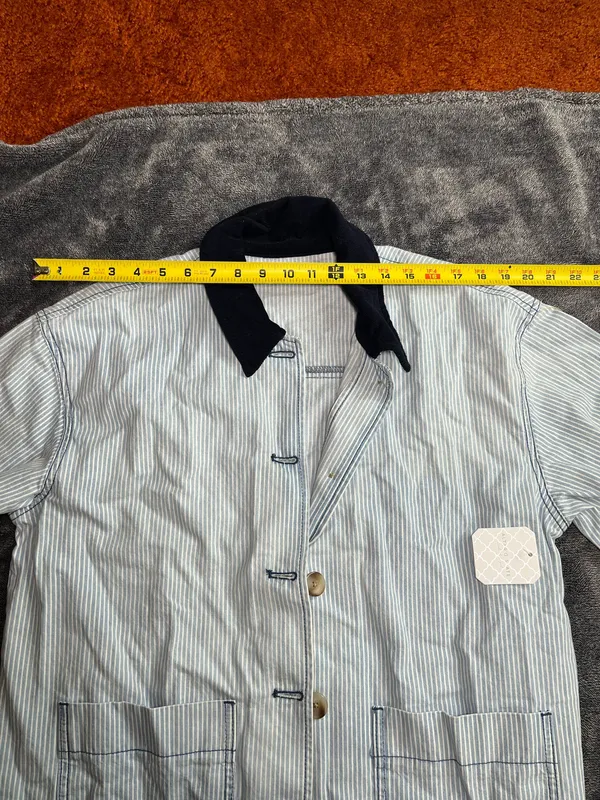 Altar’d State Women’s Striped Jacket Blue White Corduroy Collar Size M NWT - Image 7