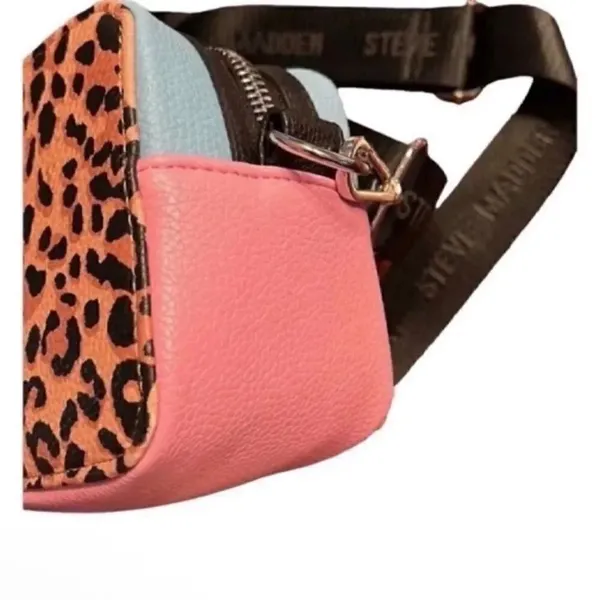 Steve Madden Color-block Pink & Brown Crossbody Bag - Image 10