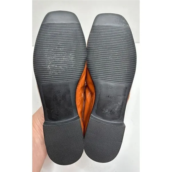 Blondo Sonny Waterproof Brown Patent‎ Chain Loafers Square Toe Shoes Size 5 - Image 8