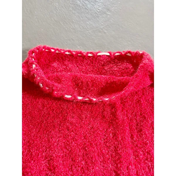 Y2K Cherry Red Fuzzy Knit 3 Piece Set Holiday Party Perfect Size S/M - Image 11