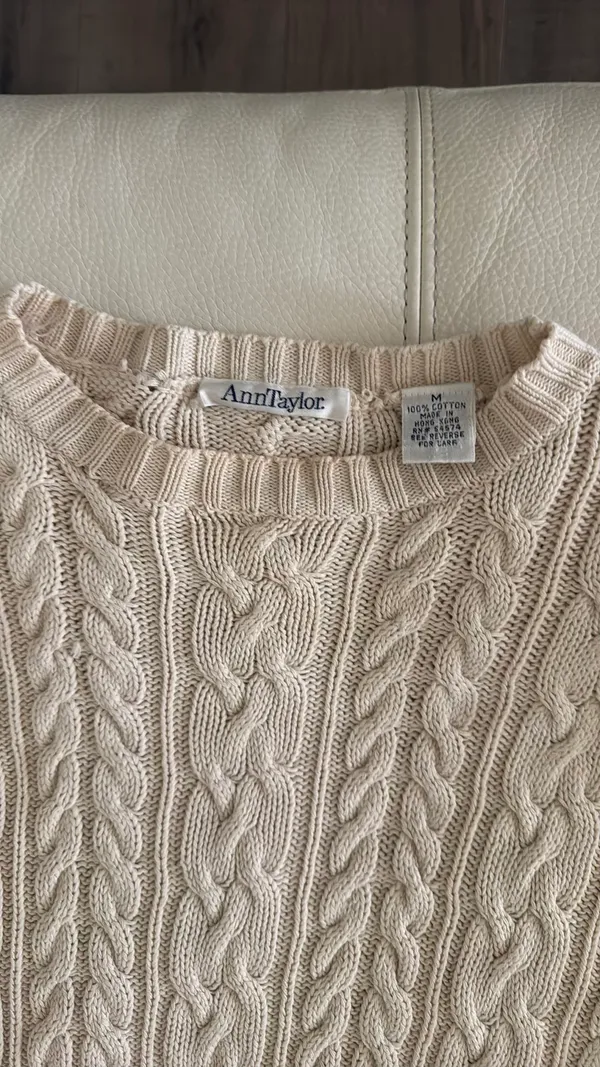 Vintage sweater White Size M - Image 3
