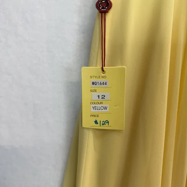 Yellow strapless evening gown Dreess MayoQueen Size‎ 12 - Image 12
