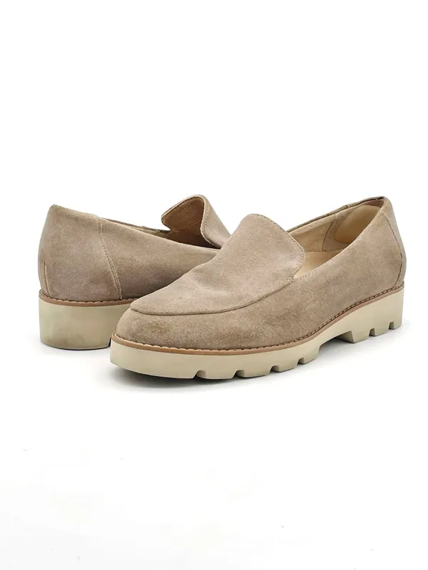 Vionic Kensley Loafers Women’s Size 7.5 Taupe Suede Lug Sole Comfort Shoes - Image 4