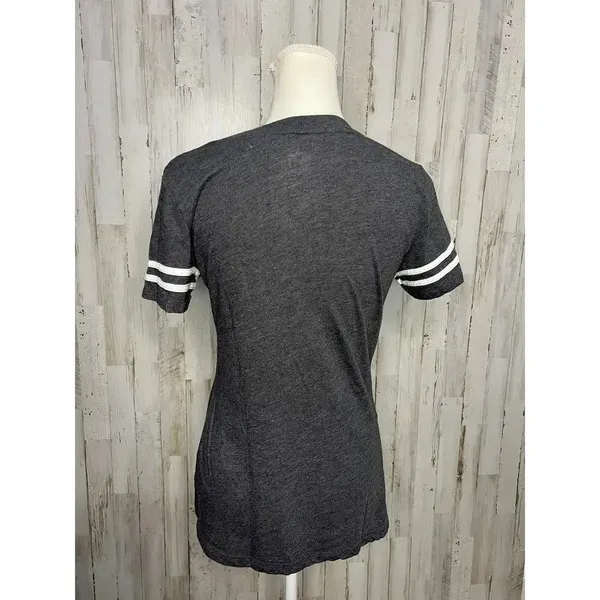 Carolina Panthers Women's V-Neck T-Shirt Gray‎ Size Small NFL Apparel - Image 3