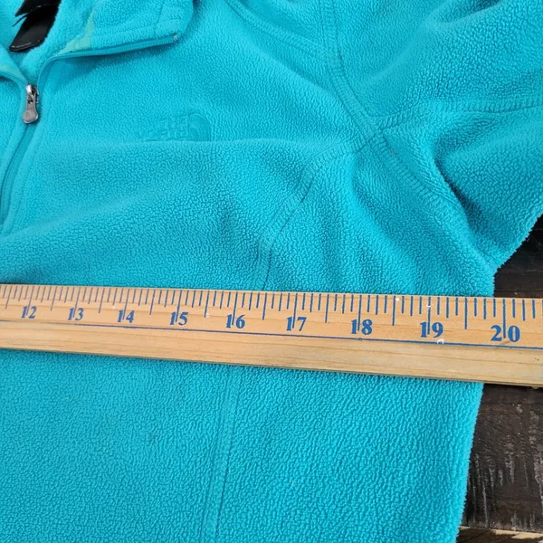Women’s Medium The North Face Turquoise Polartec Fleece Pullover Jacket - Image 5