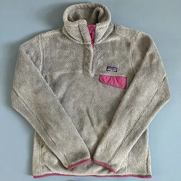 Patagonia Re-Tool Snap-T Pullover Gray‎ Purple Polartec Fleece Womens Jacket - Image 4