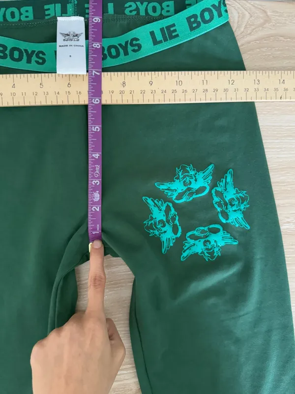 Boys Lie Small NEW Kindling V2 Pants Green Bootcut Lounge Comfy Angels Coquette - Image 8