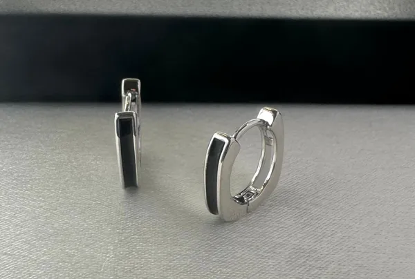 Geometric Square Small Hoop Earrings for Men Women Streetwear Unisex Style - Image 2