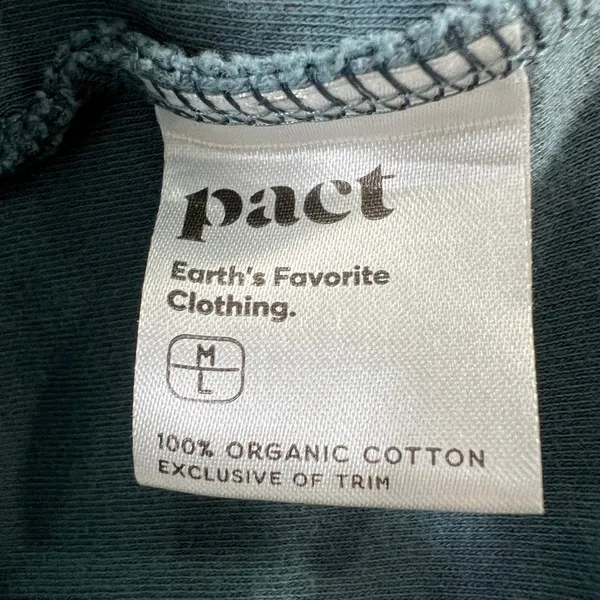 Pact Organic‎ Cotton Airplane Cardigan Sweater Slate Blue Women's Size M / L - Image 5