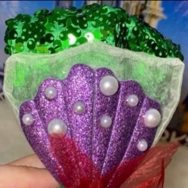 Disney parks princess ariel the little mermaid interchangeable minnie ears bow - Image 3
