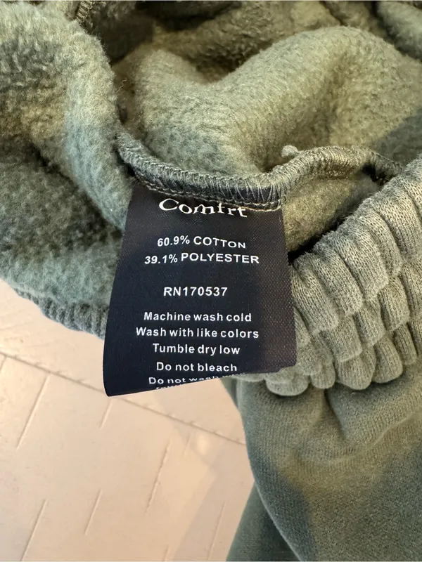 Comfrt Olive Green Sweatpants Joggers Size S - Image 6