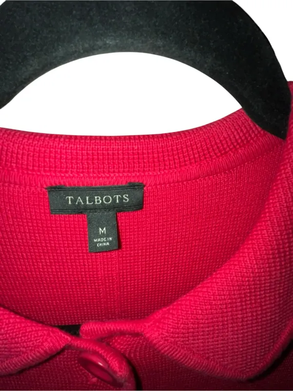 Talbots Bright Pink Button-Front Cardigan Sweater - Image 3