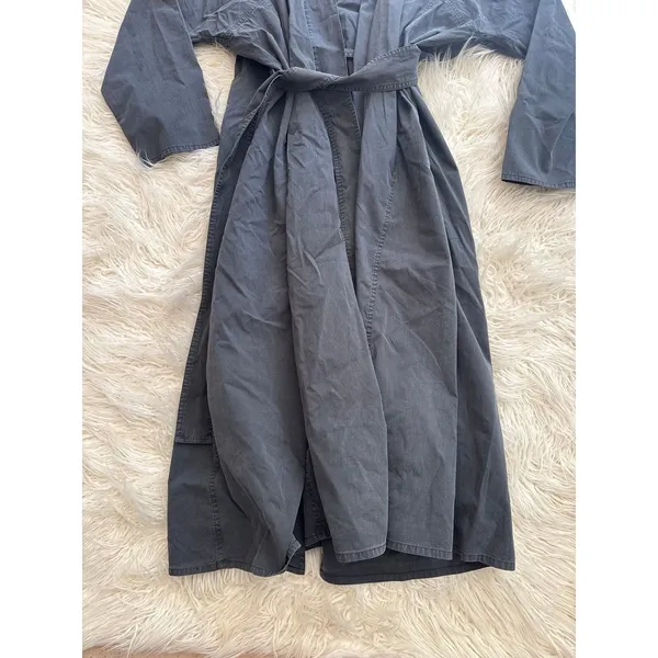 Skims Woven Lounge Long Robe Ash Size Small - Image 7