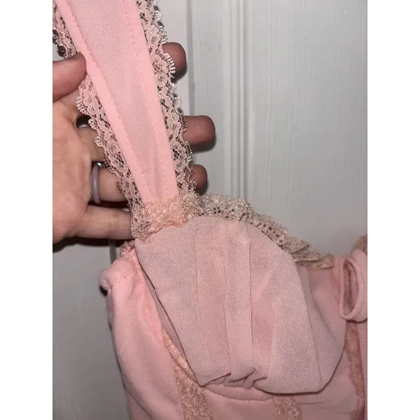 NWT Windsor Pink Such A Flirt Sweetheart Lace Trim Skater Dress Corset Small - Image 6