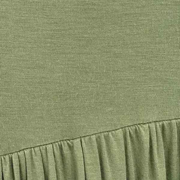 Olive Green Stretchy Maternity Baby Shower Pregnant Party Photos Maxi Dress M - Image 7