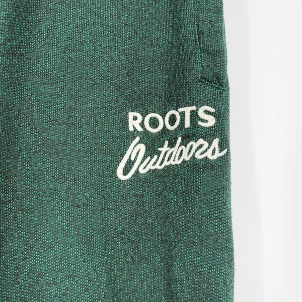 Roots Outdoors‎ Sweatpants Green Fleece Joggers Logo Small Cozy - Image 3