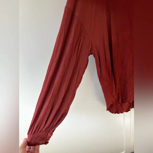 Free People Women’s Shimmy Shake Cowboy Deep V‎ Back Top Size Medium - Image 7