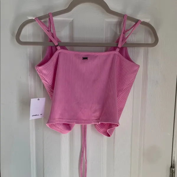 O'Neill Pink Coquette Festival Raver Ruched Drawstring Cami - Image 3