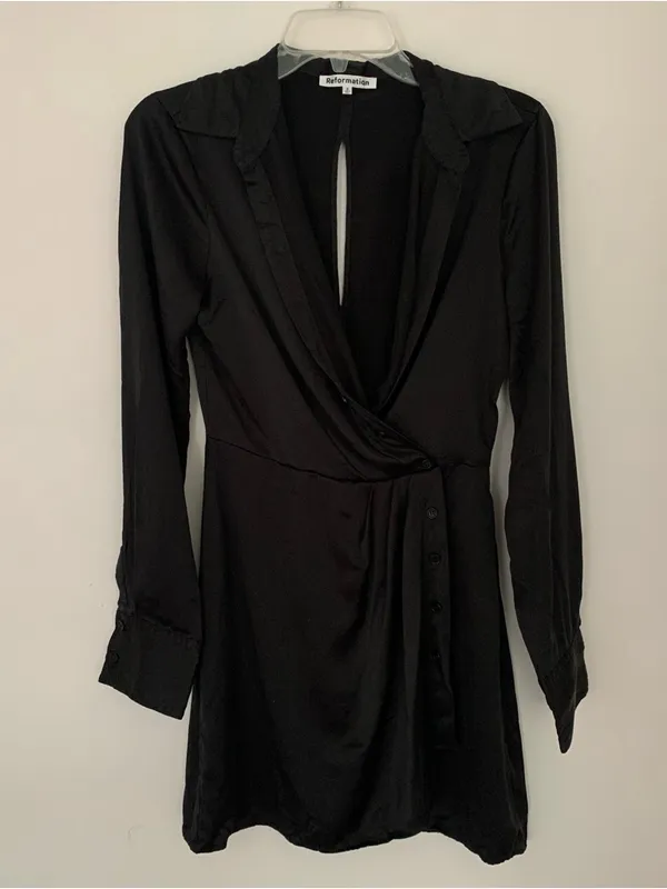 Reformation Alaine 100% Silk Dress - Image 3