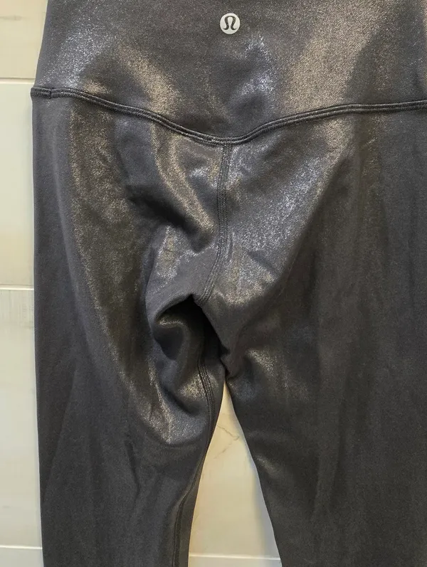 {2} Lululemon Align High Rise Pant Legging Tights Black Shine - Image 10