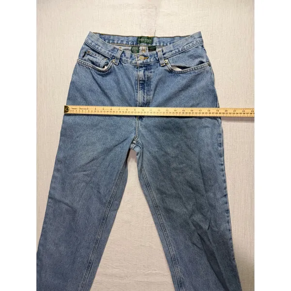 Lauren Ralph Lauren Vintage Light Wash Straight Leg High Rise Jeans Size 10 - Image 9