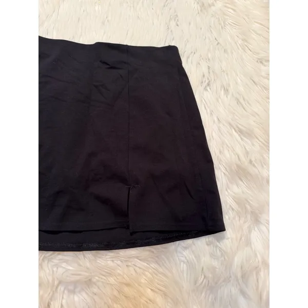 American Eagle Women's Sz Small It Knit Skirt Skort Black Slit Front Shorts Mini - Image 6