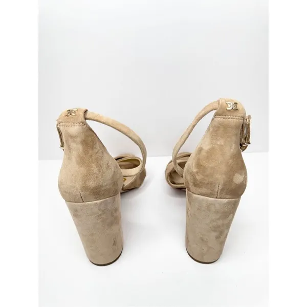 Sam Edelman Sandals Womens Size 10 Tan Suede Ankle Strap Block Heel‎ - Image 6