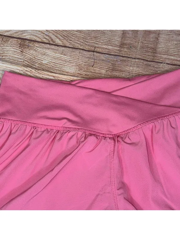 Happily Grey Large Criss Cross Shorts Pink - Image 2
