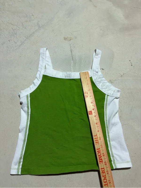 Pilcro Green & White Tank Top small - Image 4