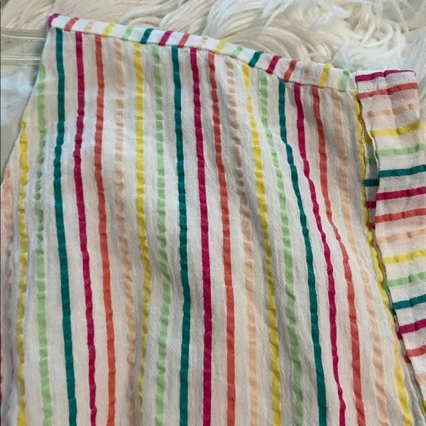 LOFT Colorful Striped Midi Summer Dress bottoms down size 8P brand new - Image 11