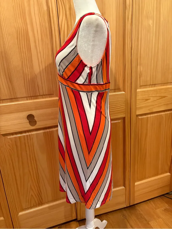 Calvin Klein Chevron Striped Sleeveless Jersey Dress women’s 12 - Image 3