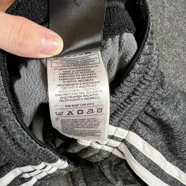 Adidas Womens Gray Space‎ Dye 3-Stripe Jogger Sweatpants Size Medium Activewear - Image 11