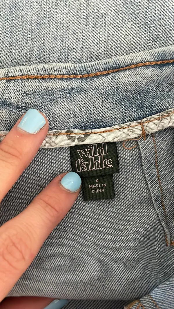 Wild Fable Denim Skirt With Slit - Image 3