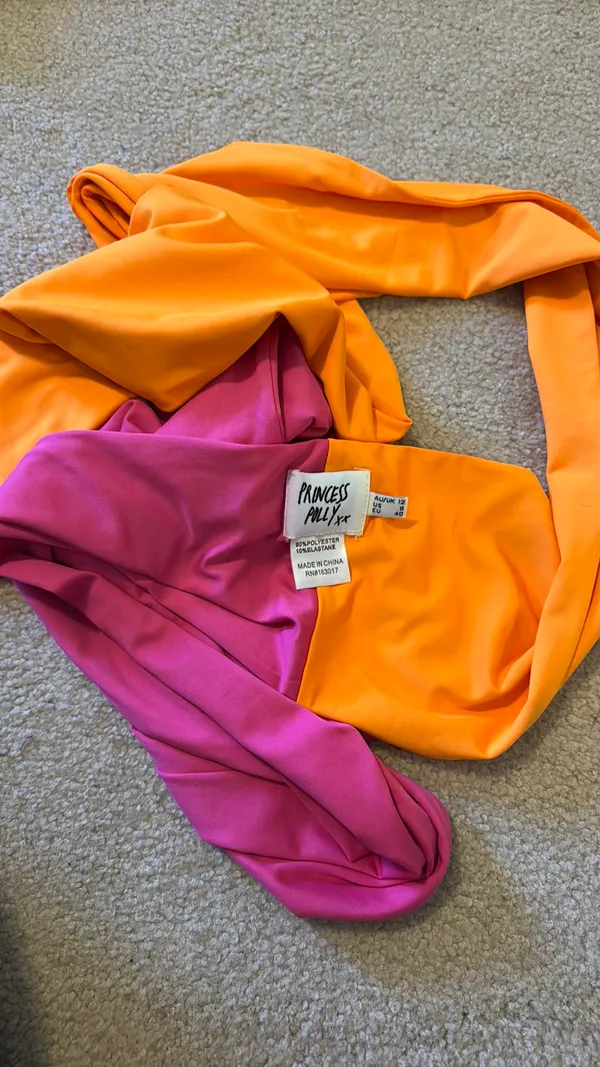 Princess Polly Alessia Top Spliced Pink/Orange - Image 4