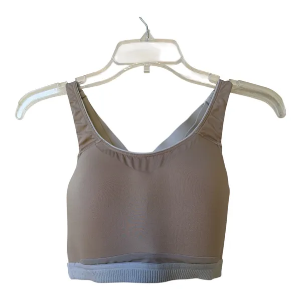Lululemon Sports Bra 32DD Gray Adjustable Cross Back Excellent Condition - Image 5