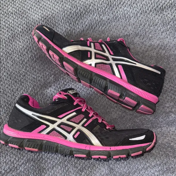 ASICS Gel Blur33 Black Pink Running Shoes‎ Women's Size 8.5 39.5 EU Trainers - Image 2