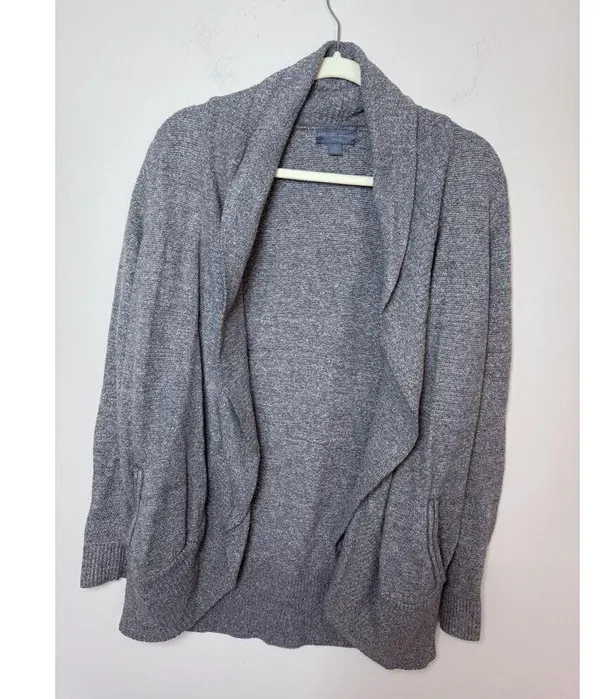 Barefoot Dreams Cardigan M Pacific Blue Gray Cozychic Lite Lounge Circle 452 - Image 4