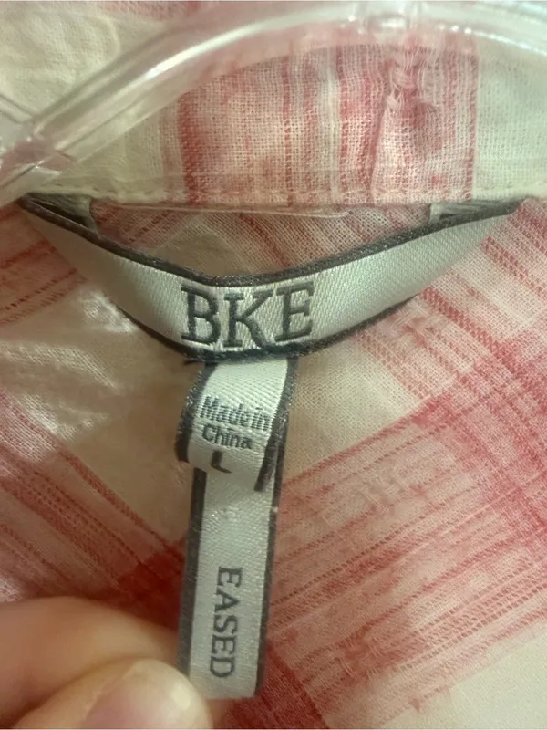 BKE Plaid Button-Down Shirt Size L - Image 3