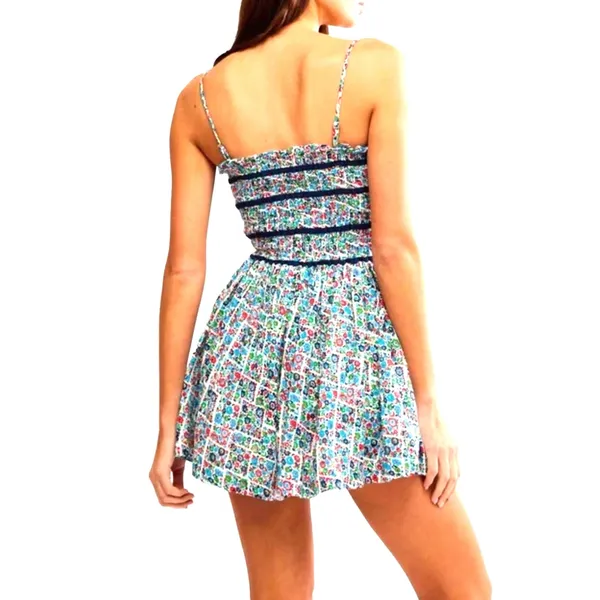 NWT FREE PEOPLE Women’s Boho Bali Checked out Floral Print Romper - Image 2