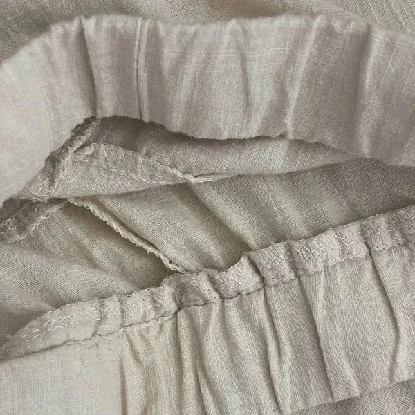 Zanzea Collection Ivory Elastic Waist Pull On Wide Leg Y2K Capri High SZ L #1274 - Image 11