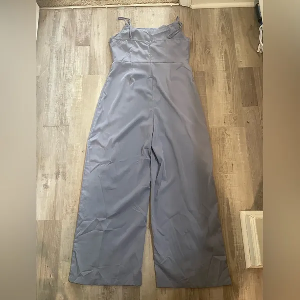 NWT Cider Petrol blue cowl neck wide leg jumpsuit from size XL - Image 3