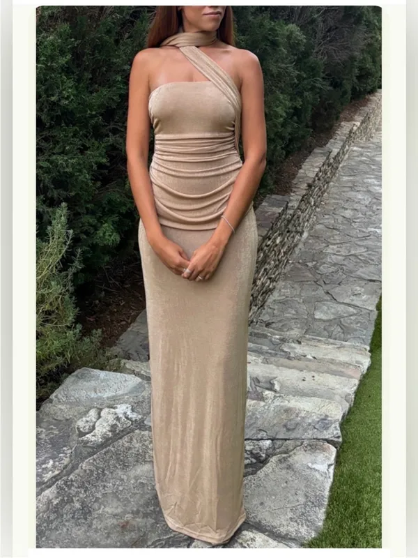 Tojha Iesha Maxi Dress in Champagne Beige AU8/US4 - Image 2