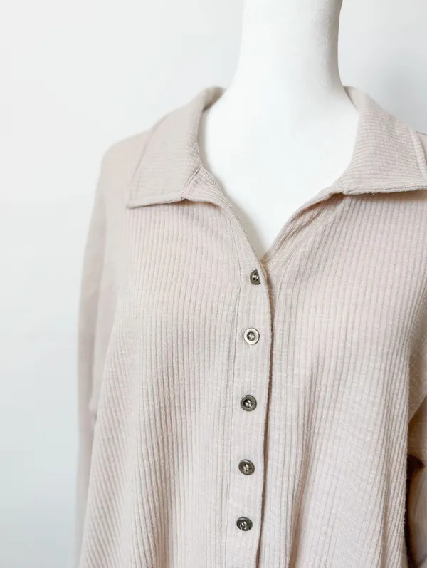 Fashion Brand Long Sleeve Quarter Button Up - Image 2