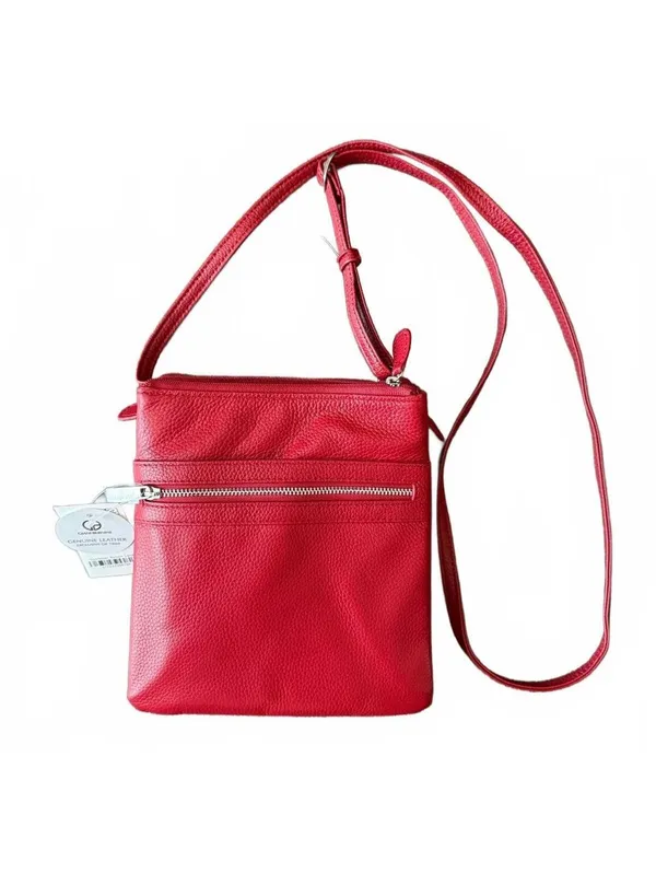 Giani Bernini NEW Genuine Leather Crossbody Purse Red Old Money Quiet Luxury Bag - Image 2