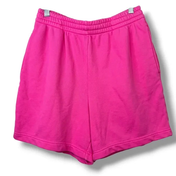 SKIMS Hot Pink Drapey French Terry Ultra High Waist Drawstring Lounge Shorts XS - Image 5